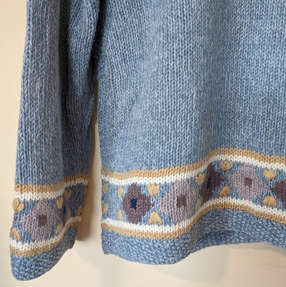 Fun-Art vintage, hand knitted sweater, oversized, size M, soft blend fabrics. - Picture 8 of 13